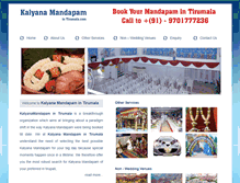 Tablet Screenshot of kalyanamandapamintirumala.com